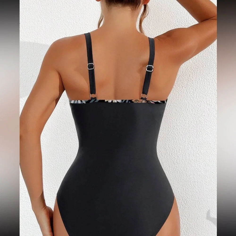 Luxe white mesh insert one piece swimsuit